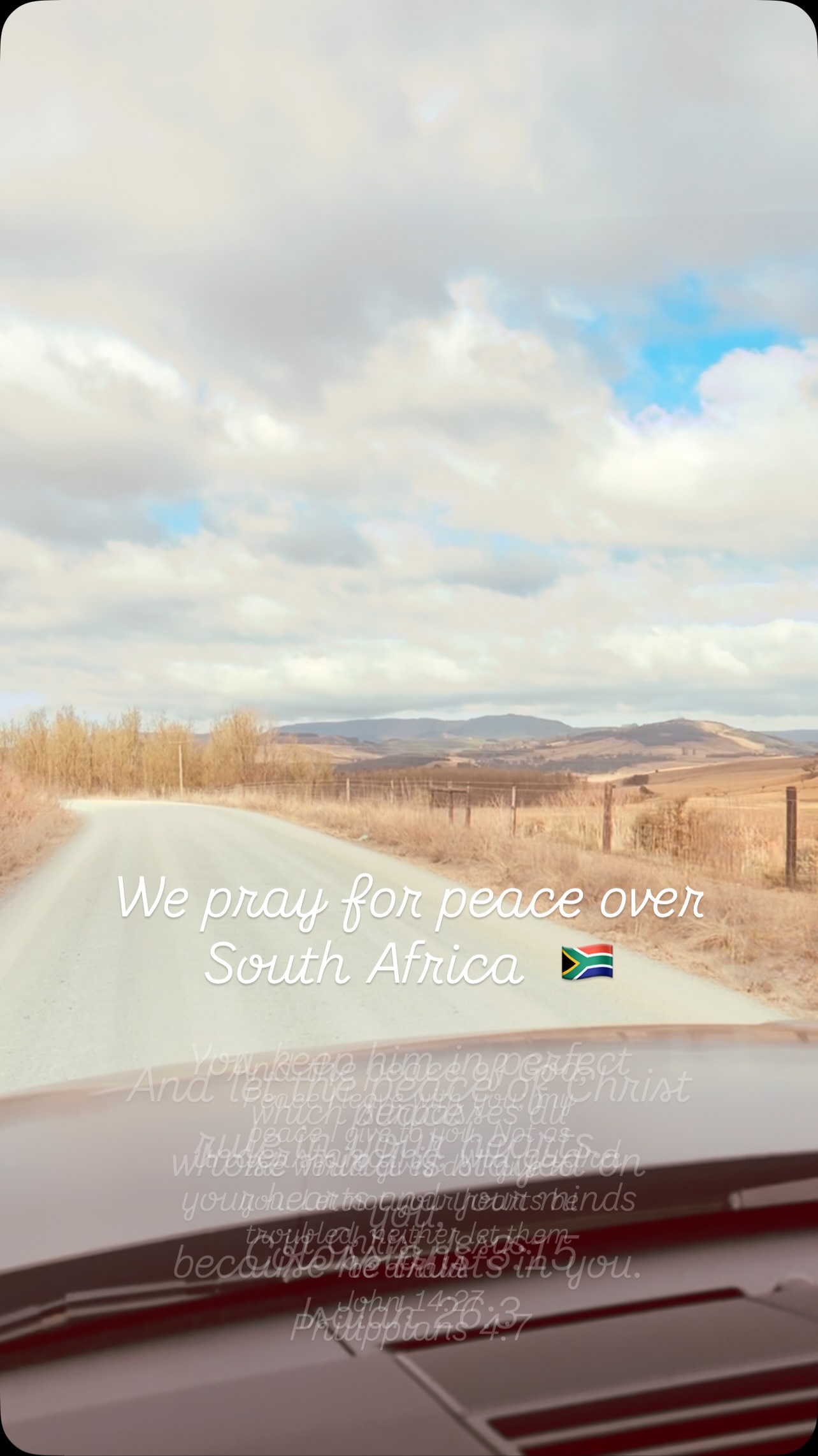 #southafrica #prayforpeace🙏 #scripture #peace #bloodofchrist